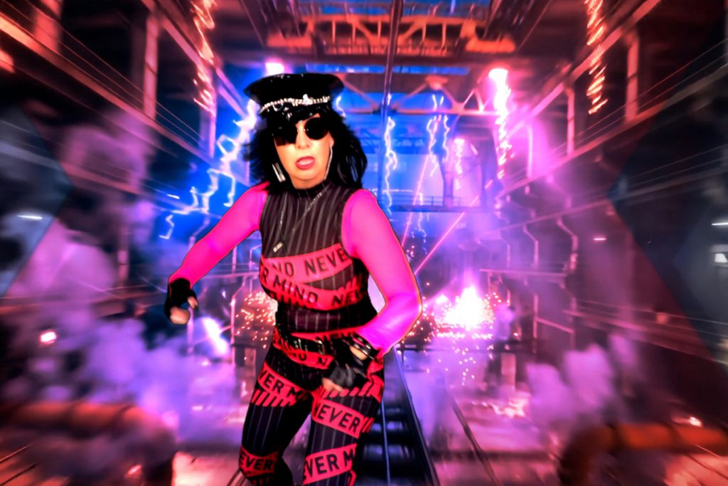 Behind the curtain, it's like something out of an action movie